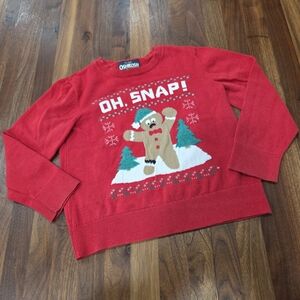 OshKosh B'gosh Kids Christmas Oh Snap Holiday Gingerbread Sweater Size 6